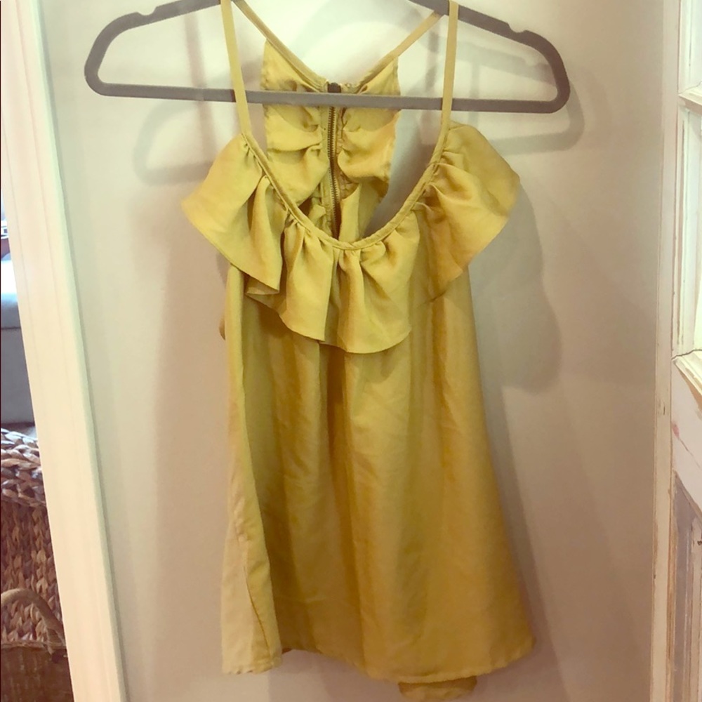 Gold/Tan tank with zipper in back!